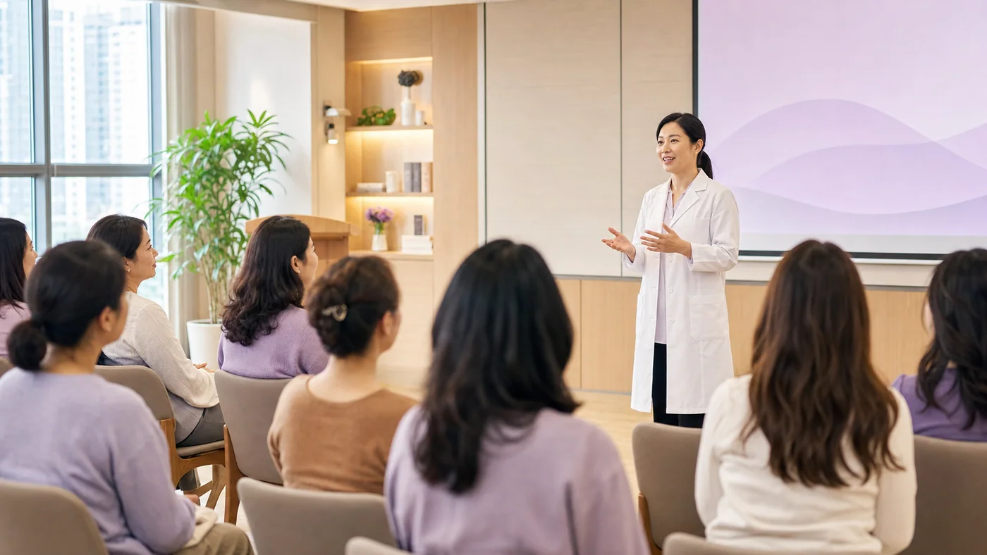 女性健康科普活动回顾概念配图